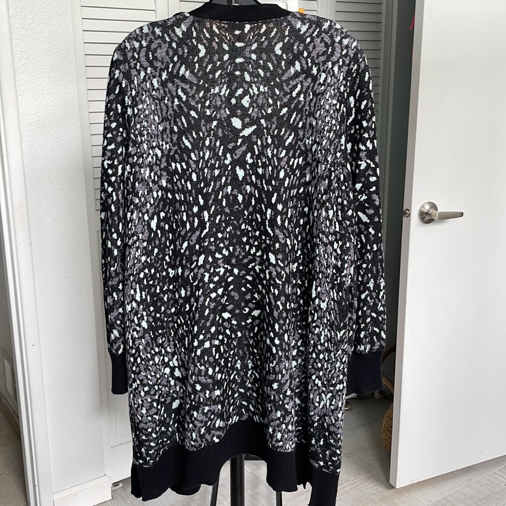 Leopard print long cardigan
